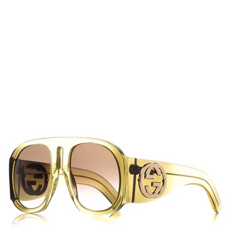 gucci aviator sunglasses women|Gucci oversized aviator sunglasses.